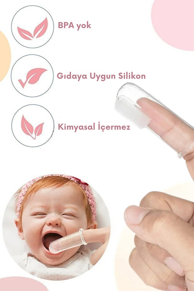 Bebek Parmak Diş Fırçası Silikon Hijyenik Kutulu