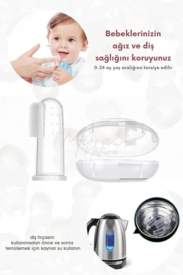 Bebek Parmak Diş Fırçası Silikon Hijyenik Kutulu