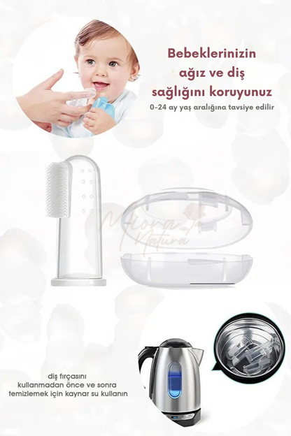 Bebek Parmak Diş Fırçası Silikon Hijyenik Kutulu